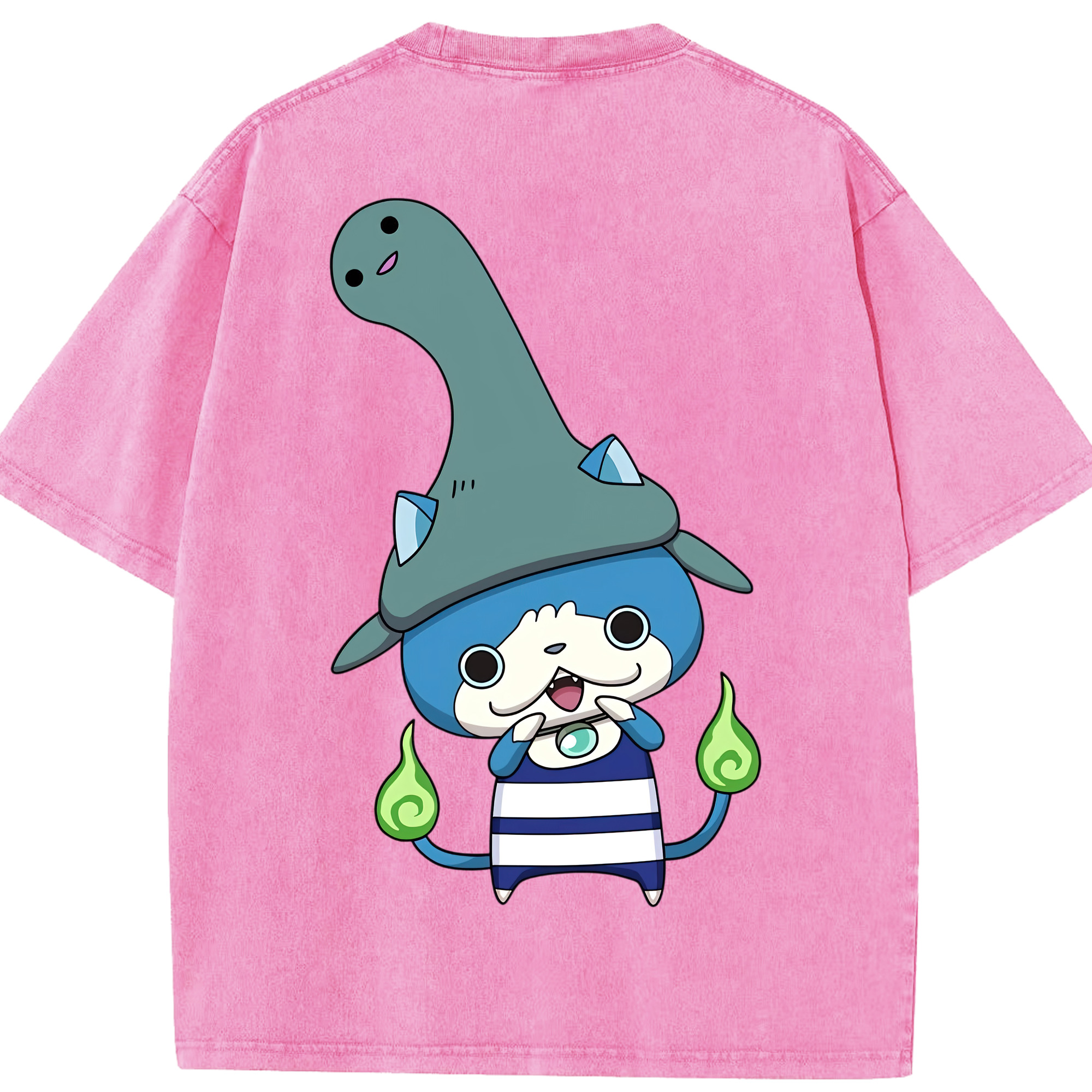 （画像用） 妖怪ウォッチ Yo-kai Watch 綿100% ヴィンテージ風 半袖Tシャツ（背面プリント）